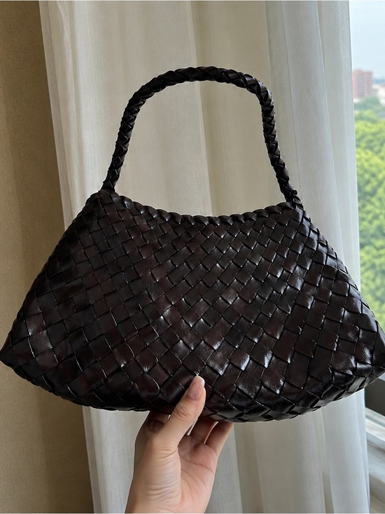 Dragon Diffusion Handbags - Dragon Diffusion Woven Shoulder Bag in Dark Brown